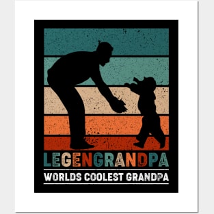 Vintage Fathers Day Father LegenFather World's Coolest Father Posters and Art